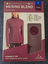 PARADOX Merino Blend NWT Women's Purple Top Performance Base Layer: S