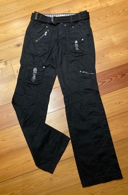 ESPRIT DE CORP - Verspielte Damen-Hose, Cargo/Chino-Mix, schwarz, Gr. 32
