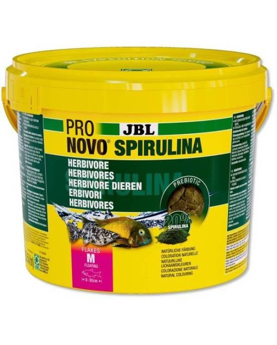 JBL ProNovo Spirulina Flakes M alimentation algues 5,5L pour grands aquariums