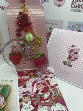 Strawberry Shortcake Handmade Acrylic Bag Charm