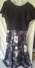Womens Black and Floral black and white Dress