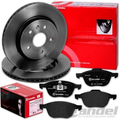 brembo BREMSSCHEIBEN 278mm + BELÄGE VORNE passend für FORD FOCUS II MK2 + C-MAX