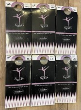 Lot Of 6 Revolution Dancewear Color-Flow Footed Tights Child Size MC/LC Tan New