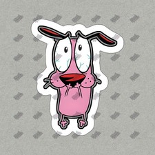 Cute Courage the Cowardly Dog Vinyl Sticker Cartoon Decal for 132002