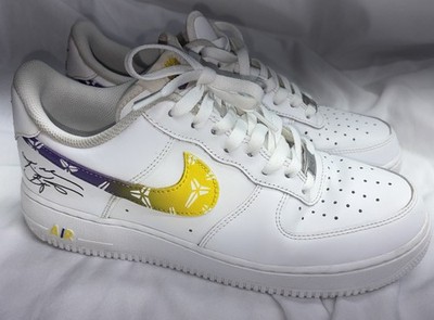 Nike Air Force 1 Custom Lakers Kobe Bryant 8/24 Colorway size 9 men