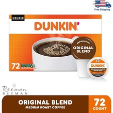 Dunkin' Original Blend Medium Roast Coffee K-Cup Pods 72 ct Free Shipping