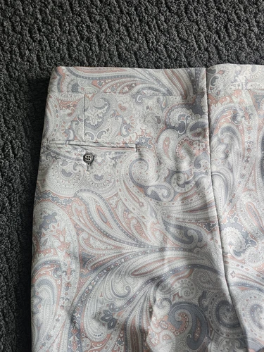 Vintage 1970s Sansabelt Novelty Paisley Print Men's Golf Pants 34" - Picture 7 of 7