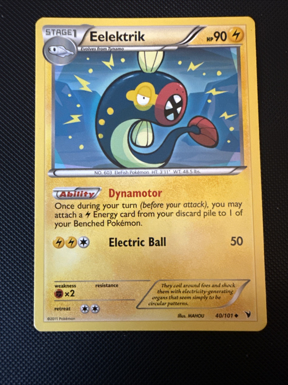 Eelektrik 40/101 Pokemon Noble Victories TCG English LP