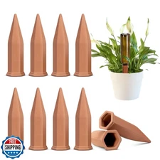 VIVOSUN 10Pcs Self-Watering Spikes, 7 Inch Hexagonal Terracotta Watering Stak