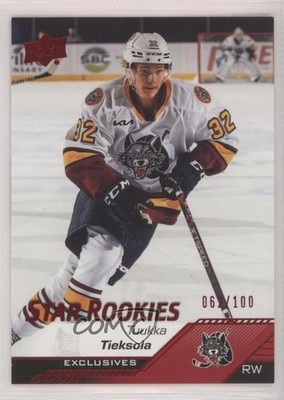2022-23 Upper Deck AHL Star Rookies Exclusives 62/100 Tuukka Tieksola #110 1u6