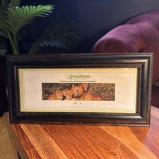 Ravensbourne Collection Wooden Photo Frame Black & Gilt Rope Detail 10x4