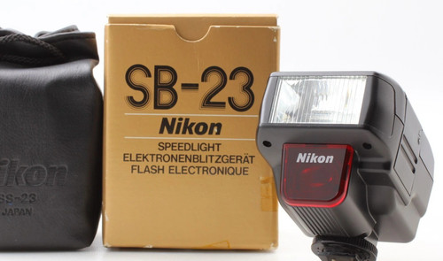 Works Perfectly[Top MINT in Box] Nikon Speedlight SB-23 Shoe Mount Flash JAPAN