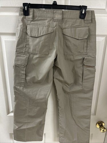 Tru Spec Pants Womens 8 Beige Khaki Tan Cargo Canvas Ripstop Workwear Stretch - Picture 3 of 3