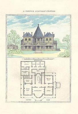 A French Suburban Chateau Richard Brown Poster Print