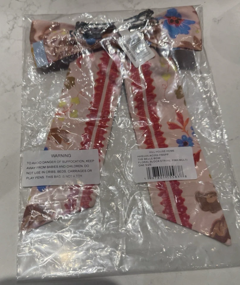 HILL HOUSE HOME-BARRETÓN BELLE-RAYA BLOQUE FLORAL ROSA-¡TOTALMENTE NUEVO! Foto 3 de 4