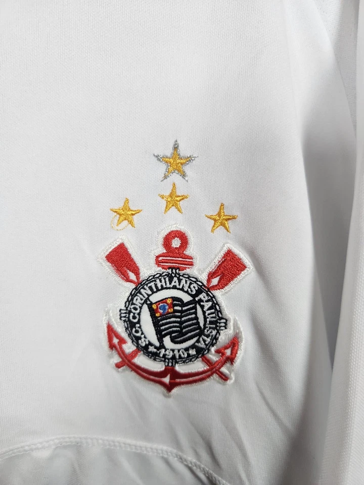Camiseta de fútbol 2001 SC Corinthians Topper Pepsi #10 para hombre XL blanca Foto 3 de 4