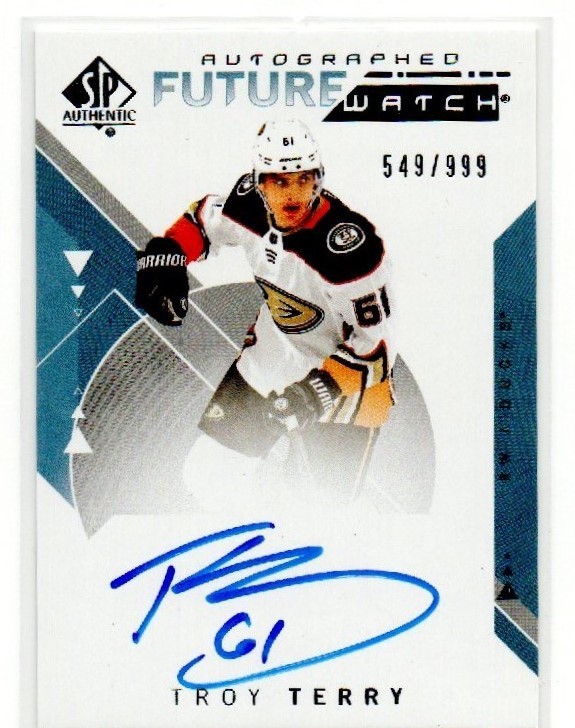 2018-19 TROY TERRY SP AUTHENTIC FUTURE WATCH ROOKIE AUTO #/999 FW RC