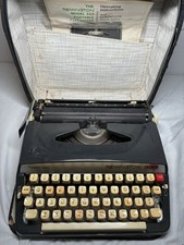 Vintage  Remington Rand Model 333 Sperry Rand Portable Typewriter. W Case & Book thumbnail
