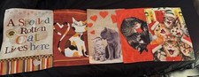 NWOT Garden Flags 12x18 Lot Of  5 Mixed Theme Of Cats Patterns and Theme