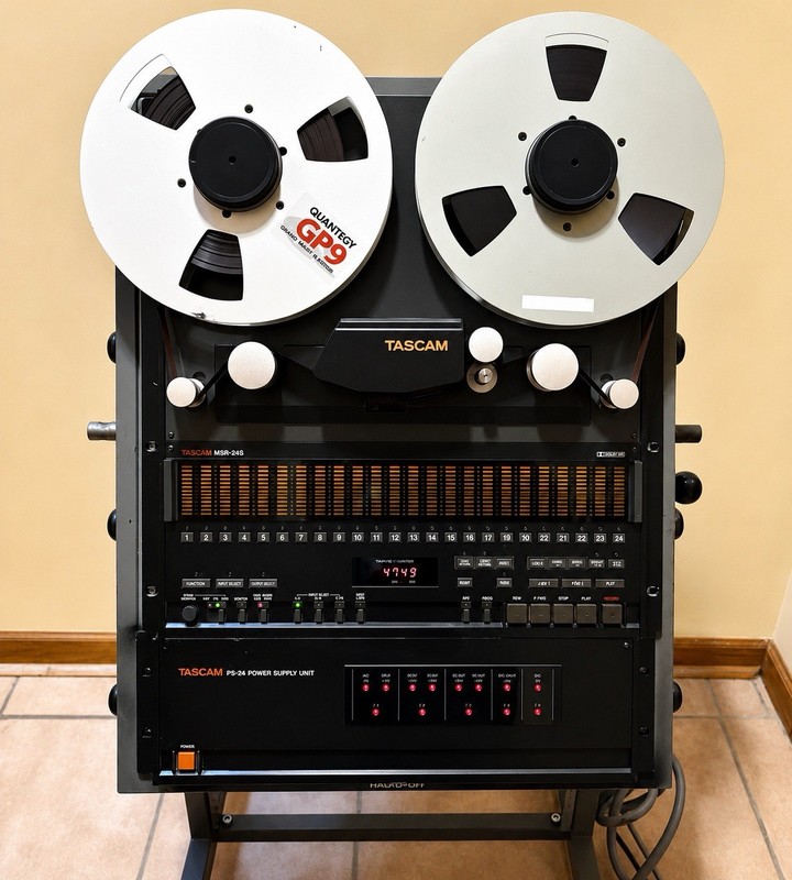 TASCAM MSR-24S 1” 24-Track Reel Recorder RC-424 Remote PS-24 Tested WOW!