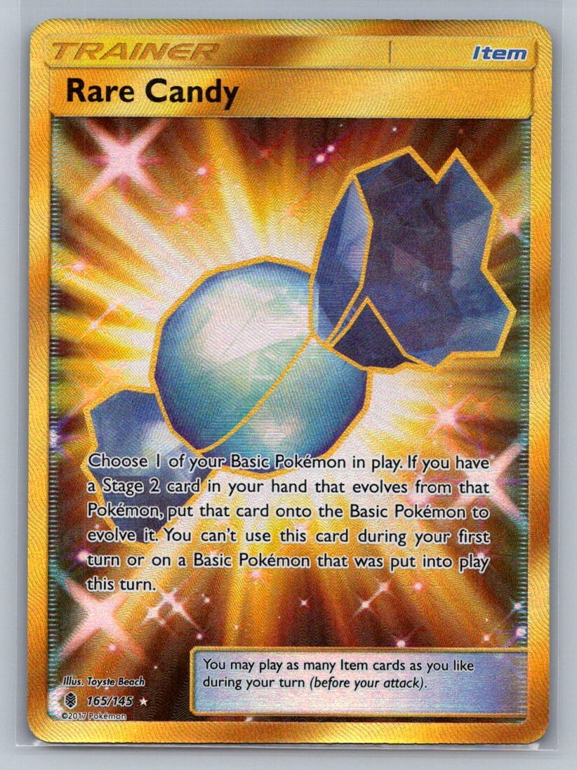 Rare Candy (Secret) Holo Secret Rare 165/145 SM - Guardians Rising NM