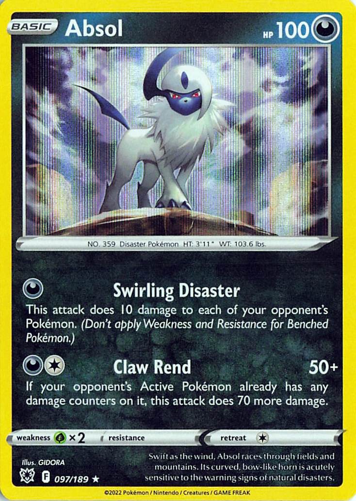 Absol 097/189 Holo Rare Astral Radiance Pokemon Lightly Played