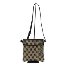 Loewe Anagram Canvas Shoulder Bag Beige Black...