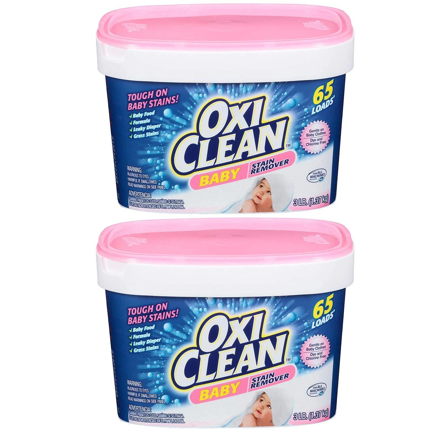 OxiClean Baby Stain Soaker Laundry Detergent Powder 48 Ounce Pack of 2
Opens in a new window or tab