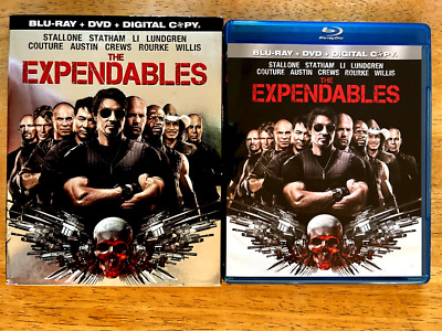 The Expendables (Blu-ray/DVD 2010 3 Discs VG) Sylvester Stallone, Jason Statham