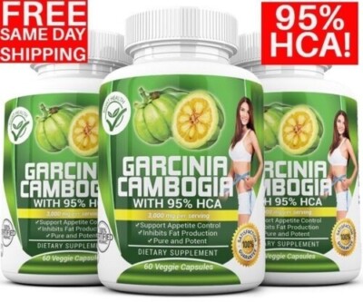3 x BOTTLES 180 Capsules 3000mg Daily GARCINIA CAMBOGIA 95% HCA Weight Loss Diet