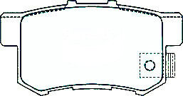 For Honda CRV (RD) 2.4L 2002-2007 DB1230 Rear Disc Brake Pads - Picture 2 of 2