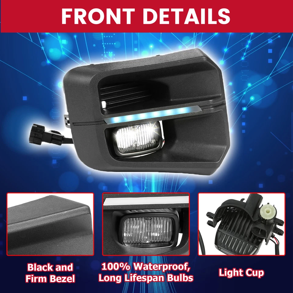 Luces antiniebla LED estilo rígido para Toyota Tacoma 2016-2022 2023 Foto 4 de 4