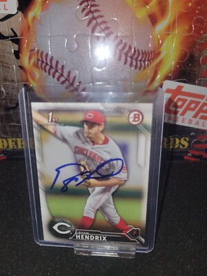 Ryan Hendrix 2016 Bowman Draft Auto Cincinnati Reds BD-56 IN PERSON 