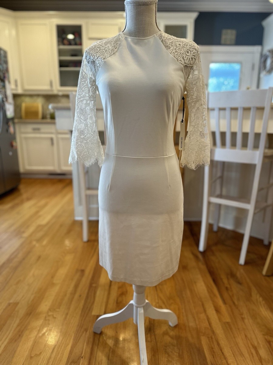 navy blue dress for baby girl BB Dakota Winter White Lace Sheath Dress