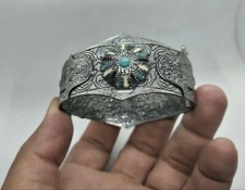 Rare Extremely Ancient Tuareg Bracelet Gypsy amulets symbols camel/hamsa Authent