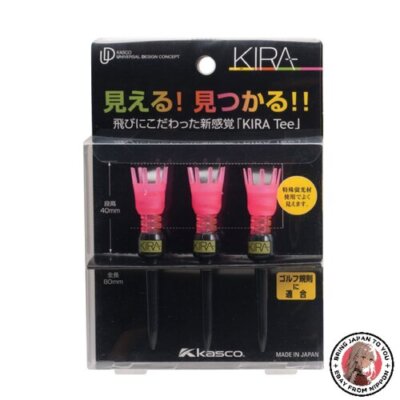 NEU Kasco Golf Tee KIRA Tee Einfarbig 3 Stück Set Unisex KIRA Tee Middle Pink