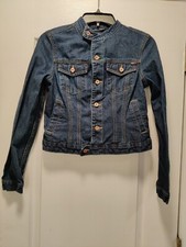 Tommy Hilfiger Girls Jean Jacket denim Blue button up Medium