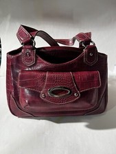 Villager Liz Claiborne Red Purse w/ Buckle Vintage New