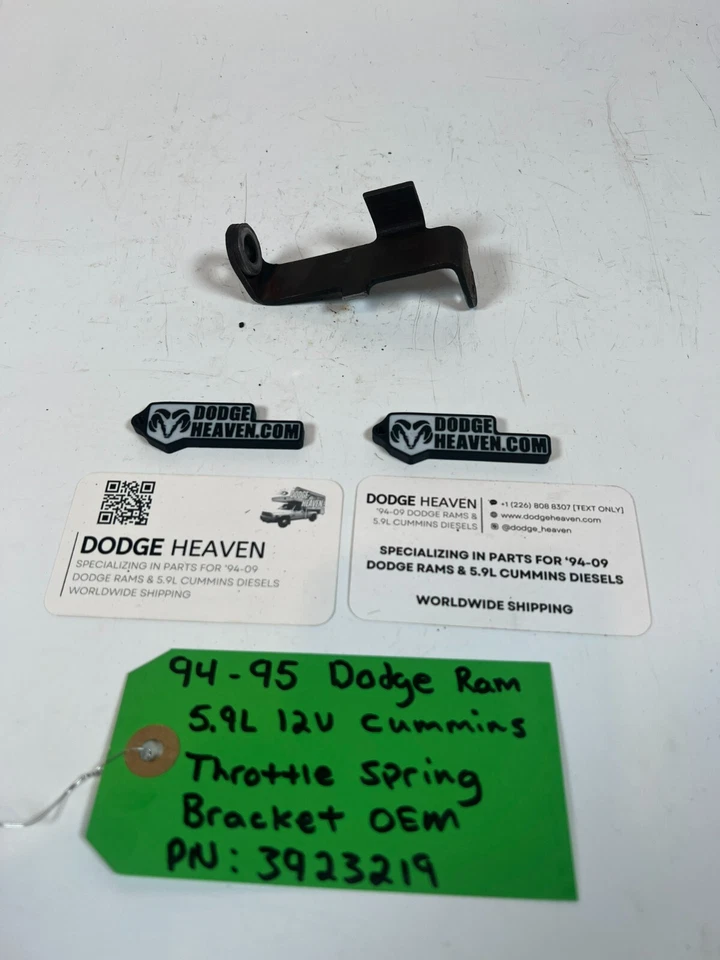 OEM 1994-1998 Dodge Ram 5.9L 12V Cummins Throttle Spring Bracket 3923219 - Image 3 of 4