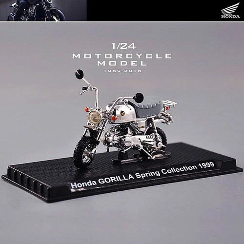 1/24 Tiny Honda Gorilla Spring 1999 Motorcycle Model Diecast Silver - Picture 2 of 13