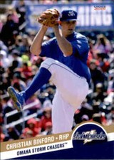 2015 Omaha Storm Chasers Choice #5 Christian Binford Boynton Beach Florida Card