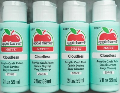 Cloudless Sky Blue (4x) 2oz Bottles - (8oz) Apple Barrel Matte Acrylic Paint