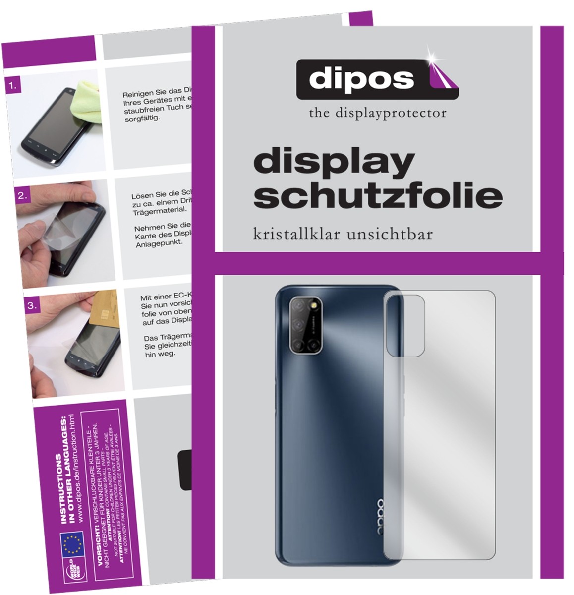 5x Pellicola Protettiva per Oppo Realme X50t 5G posteriore Protezione Schermo