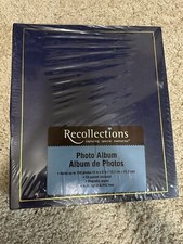 Recollections Blue Photo Album. Holds up to 100 Photos 4in x 6in .