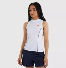 ELLESSE Women's White Tinta Tank Top Vest RRP £35