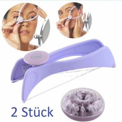 MARKENLOS 2x Piezas Cabello Cara Cuerpo Eliminación Threading Threader Depiladora Systerm Sli