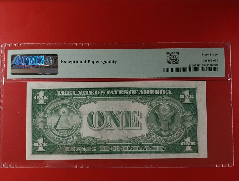 1935-A $1 North Africa Silver Fr. 2306 RC Block PMG 63 EPQ Serial R97637791C - Image 4 of 4