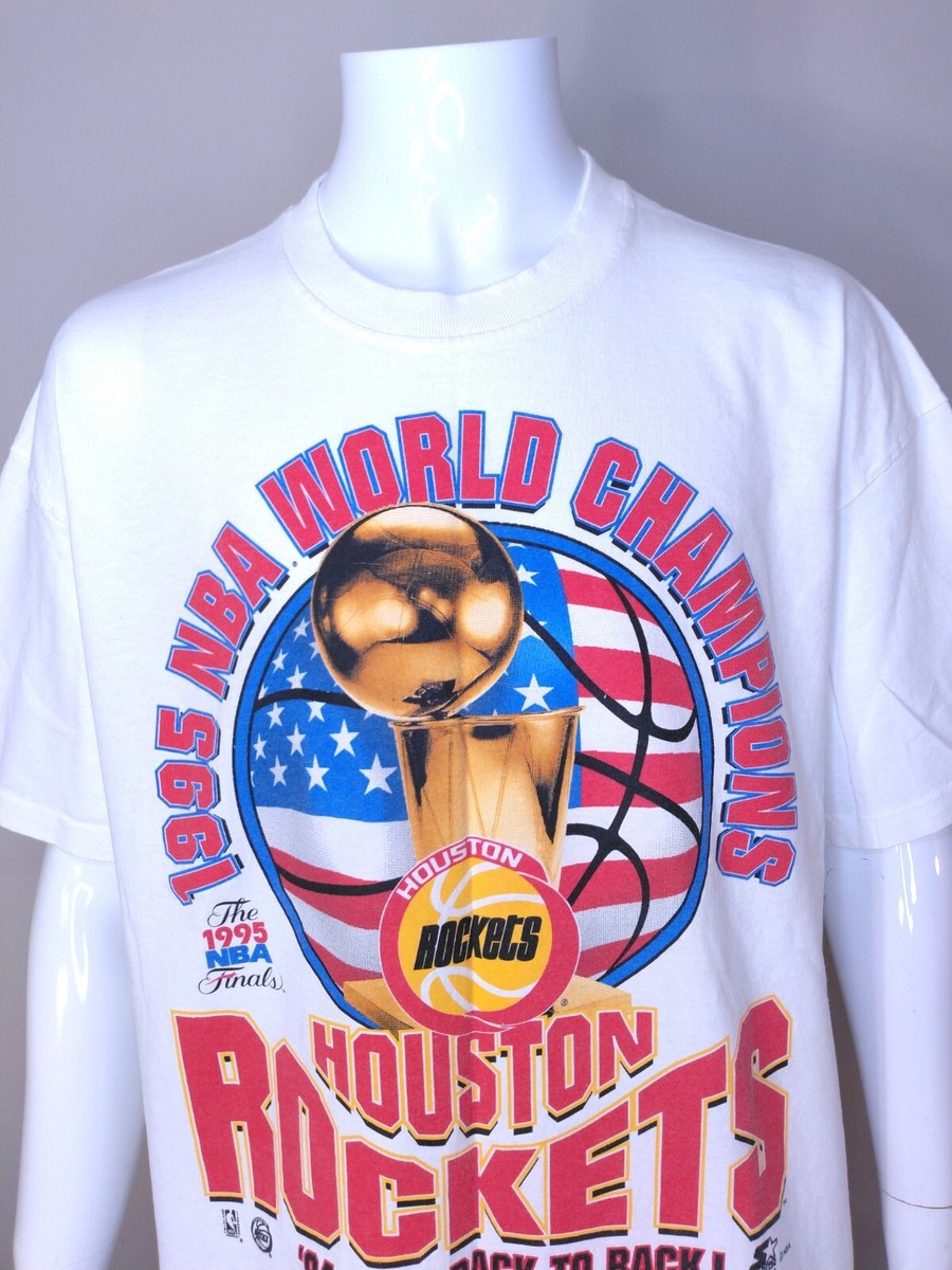 HOUSTON ROCKETS 1995 NBA Champions STARTER Vintage T-Shirt XL RARE  