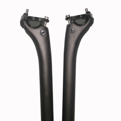 Reggisella Carbonio Superleggero 185g: 31,6 / 27,2 / 30,8 Mm X 400 Mm Per Bici Da Strada