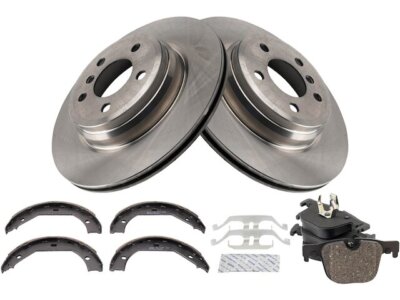 TRQ 73GY59F Rear Brake Pad Rotor and Parking Brake Kit Fits 2016 BMW